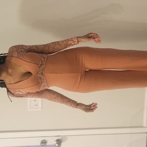 Jumpsuit with lace worn once